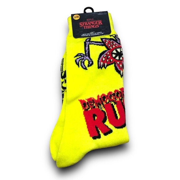 Netflix Stranger Things Men's Crew Socks (2 Pairs) (6-12) - Picture 1 of 3